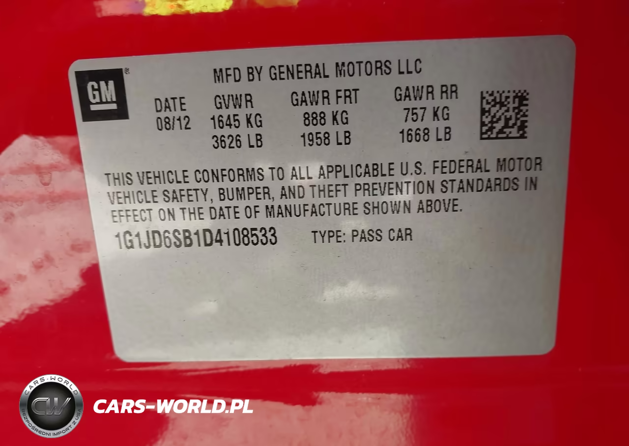 2013 Chevrolet Sonic Lt Manual VIN:1G1JD6SB1D4108533 - 9