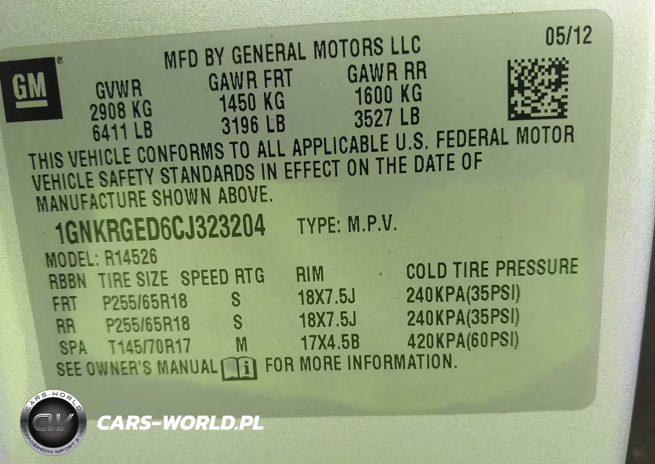 2012 Chevrolet Traverse 1Lt VIN:1GNKRGED6CJ323204 - 9