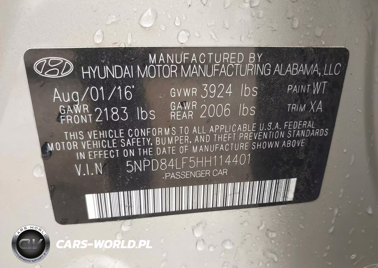 2017 Hyundai Elantra Se VIN:5NPD84LF5HH114401 - 9