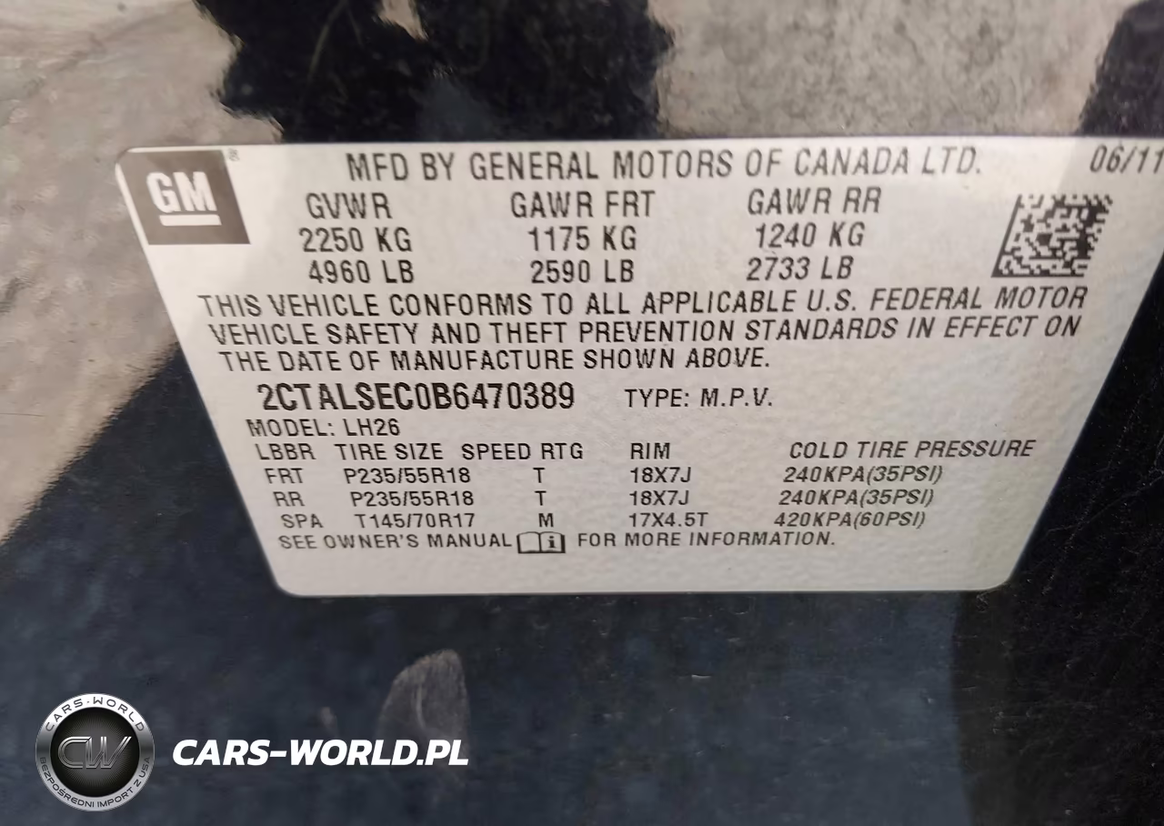 2011 GMC Terrain Sle-2 VIN:2CTALSEC0B6470389 - 9