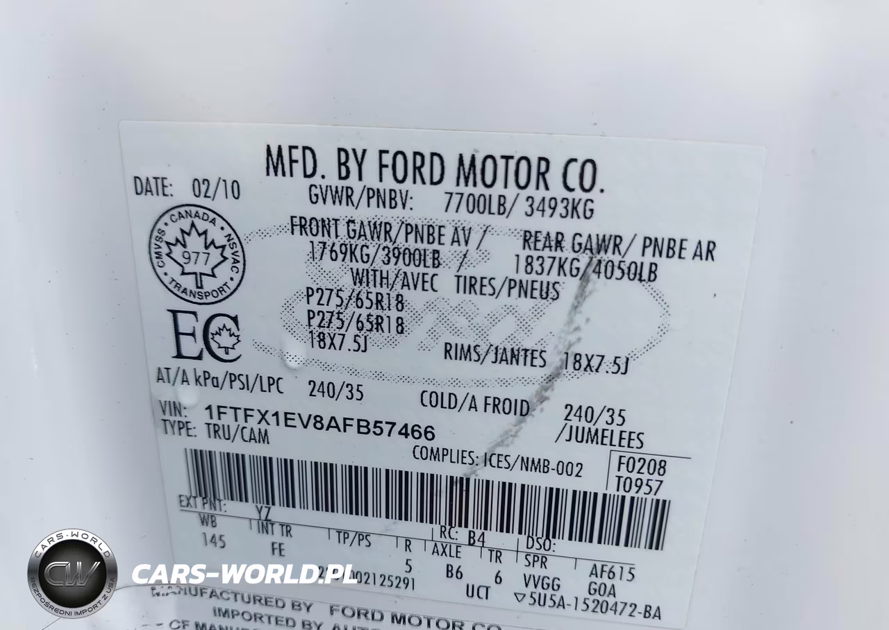 2010 Ford F-150 Fx4-Lariat-Xl-Xlt VIN:1FTFX1EV8AFB57466 - 9