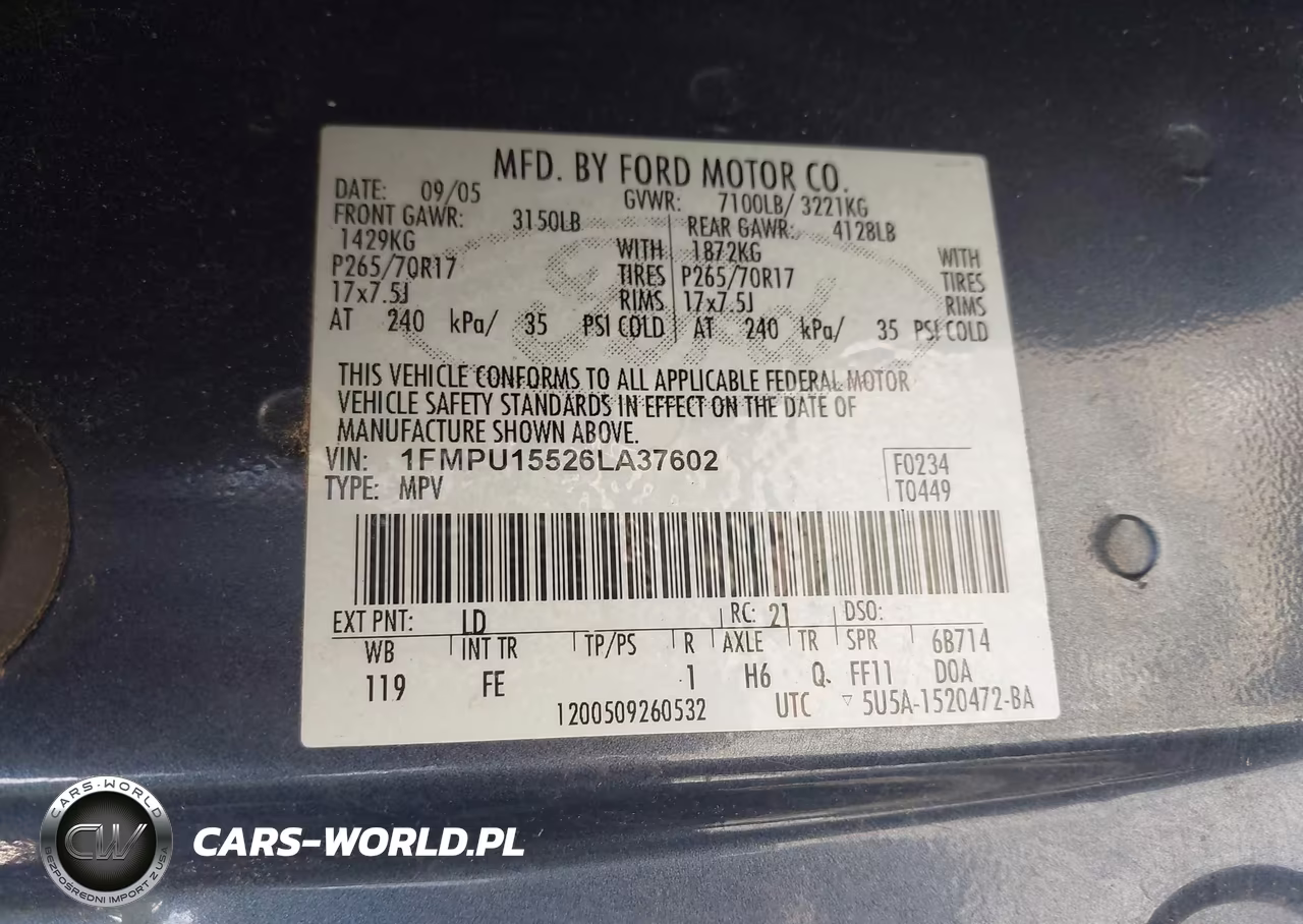 2006 Ford Expedition Xlt-Xlt Sport VIN:1FMPU15526LA37602 - 9