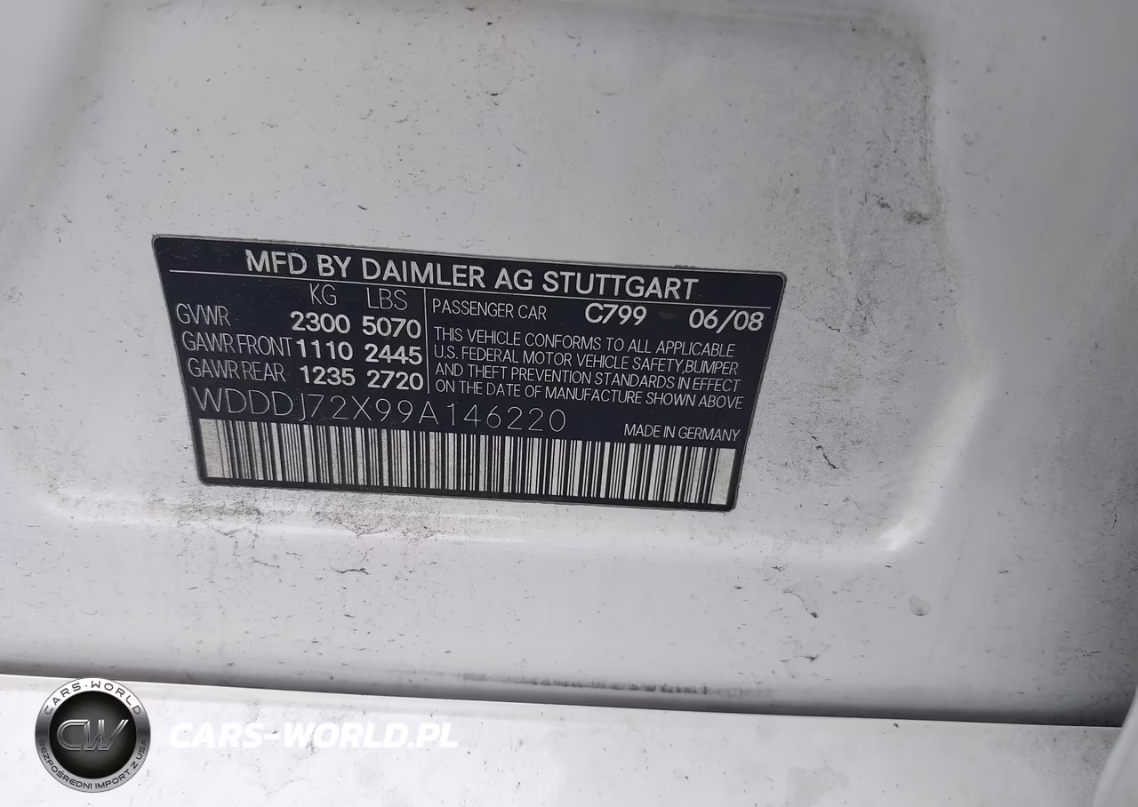 2009 Mercedes-Benz Cls 550 VIN:WDDDJ72X99A146220 - 9