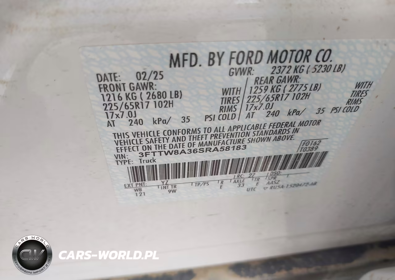 2025 Ford Maverick Xl VIN:3FTTW8A36SRA58183 - 9