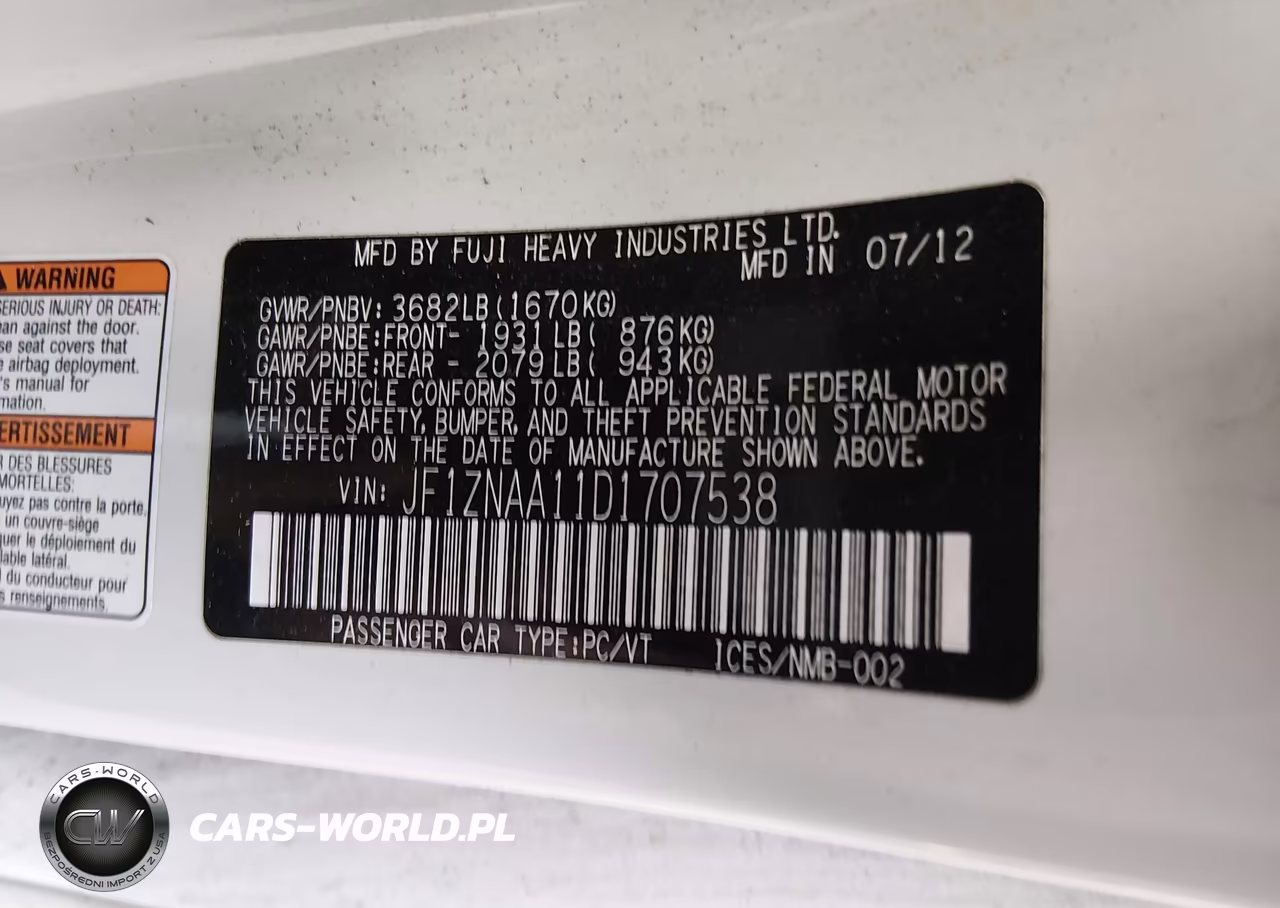 2013 Scion Fr-S VIN:JF1ZNAA11D1707538 - 9