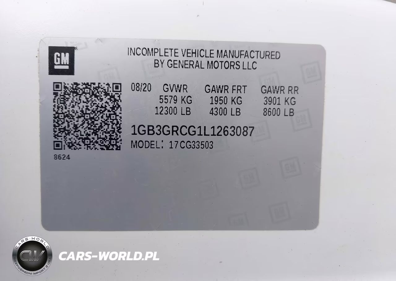 2020 Chevrolet Express Cutaway Work Van VIN:1GB3GRCG1L1263087 - 4