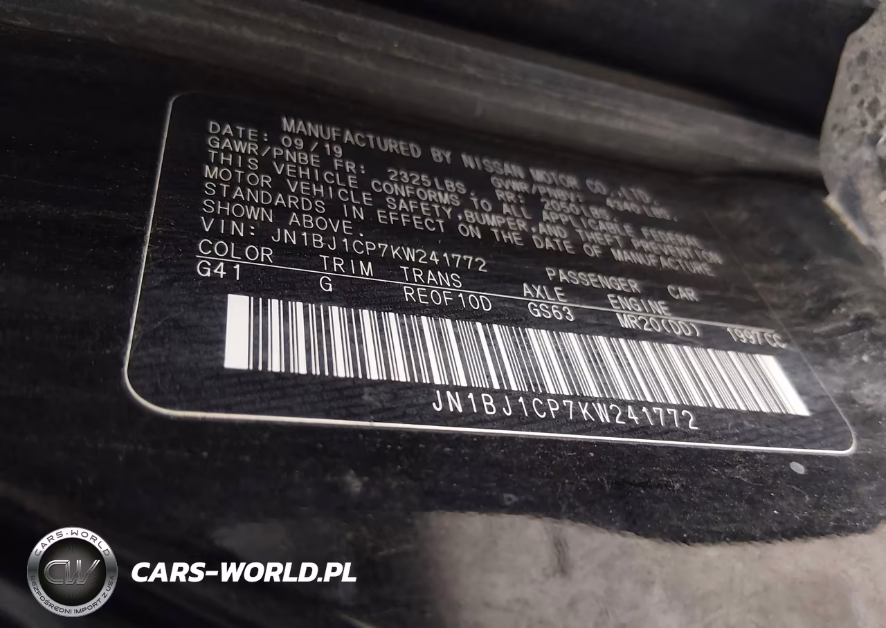 2019 Nissan Rogue Sport S VIN:JN1BJ1CP7KW241772 - 9