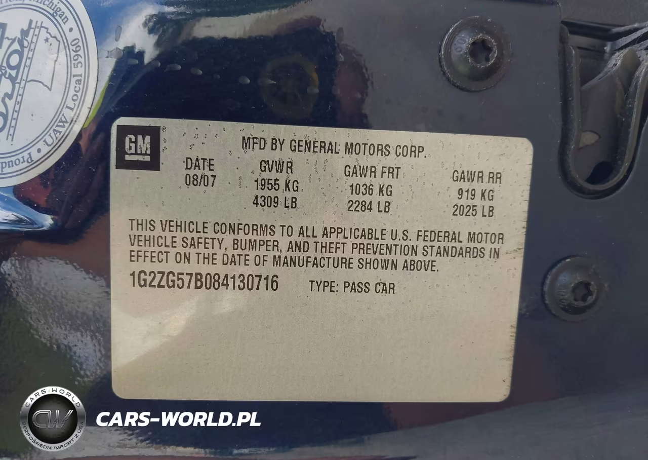 2008 Pontiac G6 VIN:1G2ZG57B084130716 - 9
