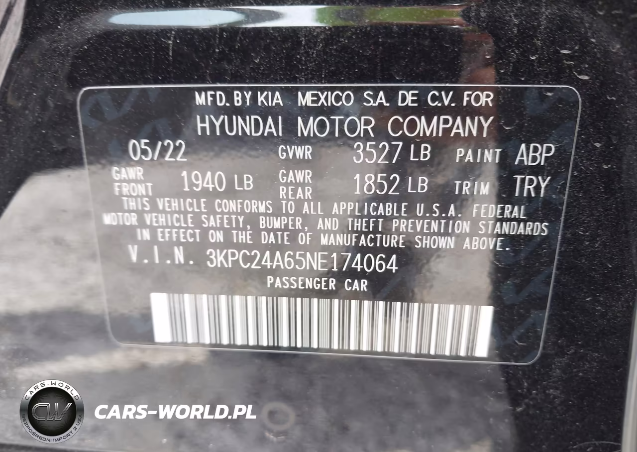 2022 Hyundai Accent Se VIN:3KPC24A65NE174064 - 9