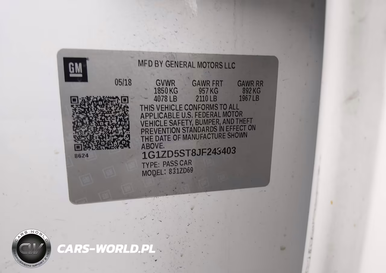 2018 Chevrolet Malibu Lt VIN:1G1ZD5ST8JF243403 - 9