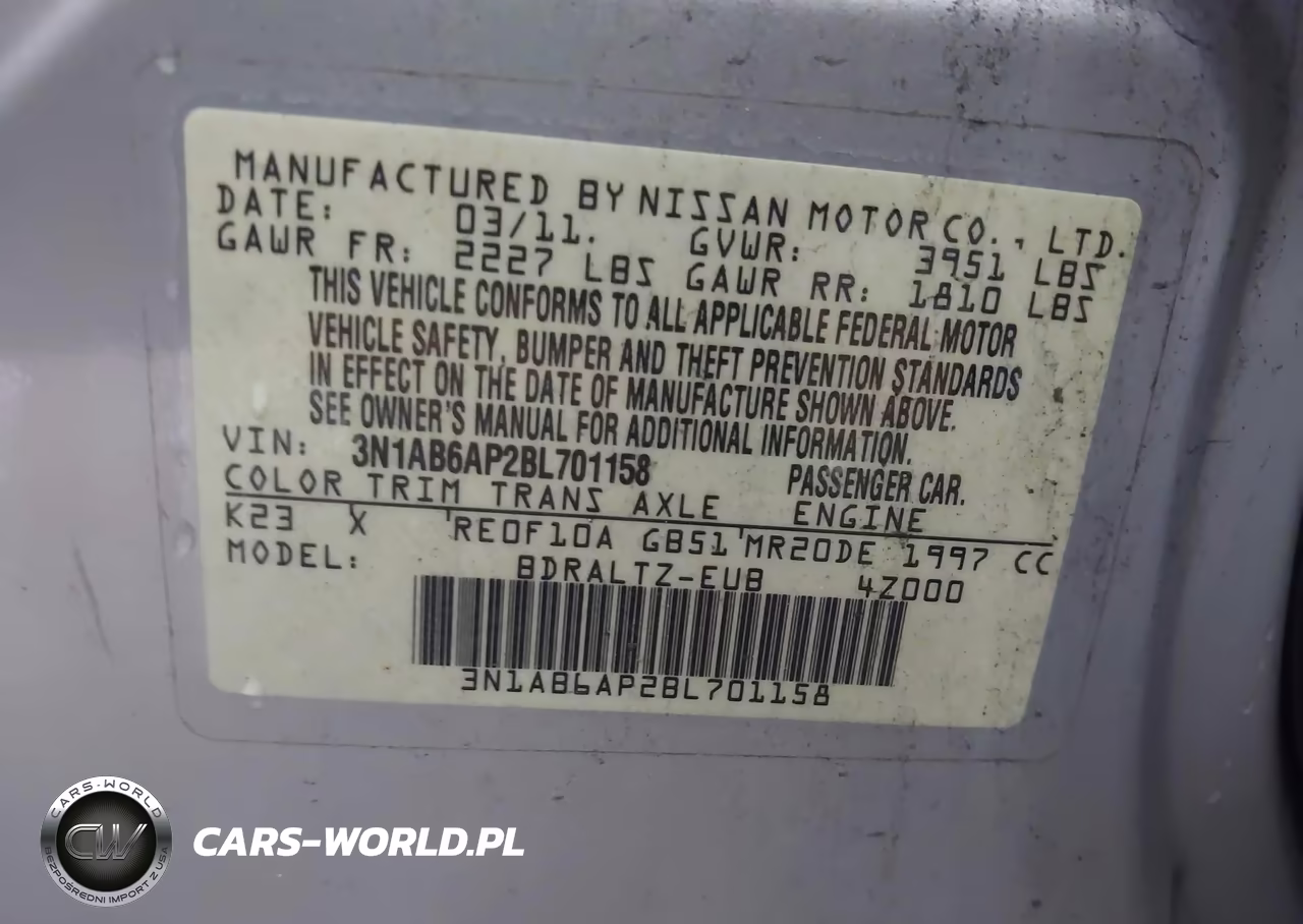 2011 Nissan Sentra 2.0S VIN:3N1AB6AP2BL701158 - 9