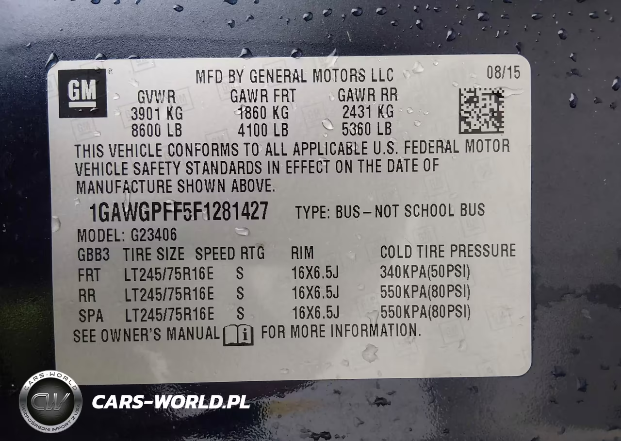 2015 Chevrolet Express Passenger Ls VIN:1GAWGPFF5F1281427 - 9