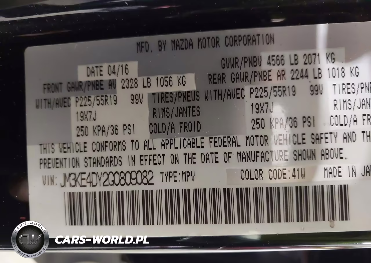2016 Mazda Cx-5 Grand Touring VIN:JM3KE4DY2G0809082 - 9