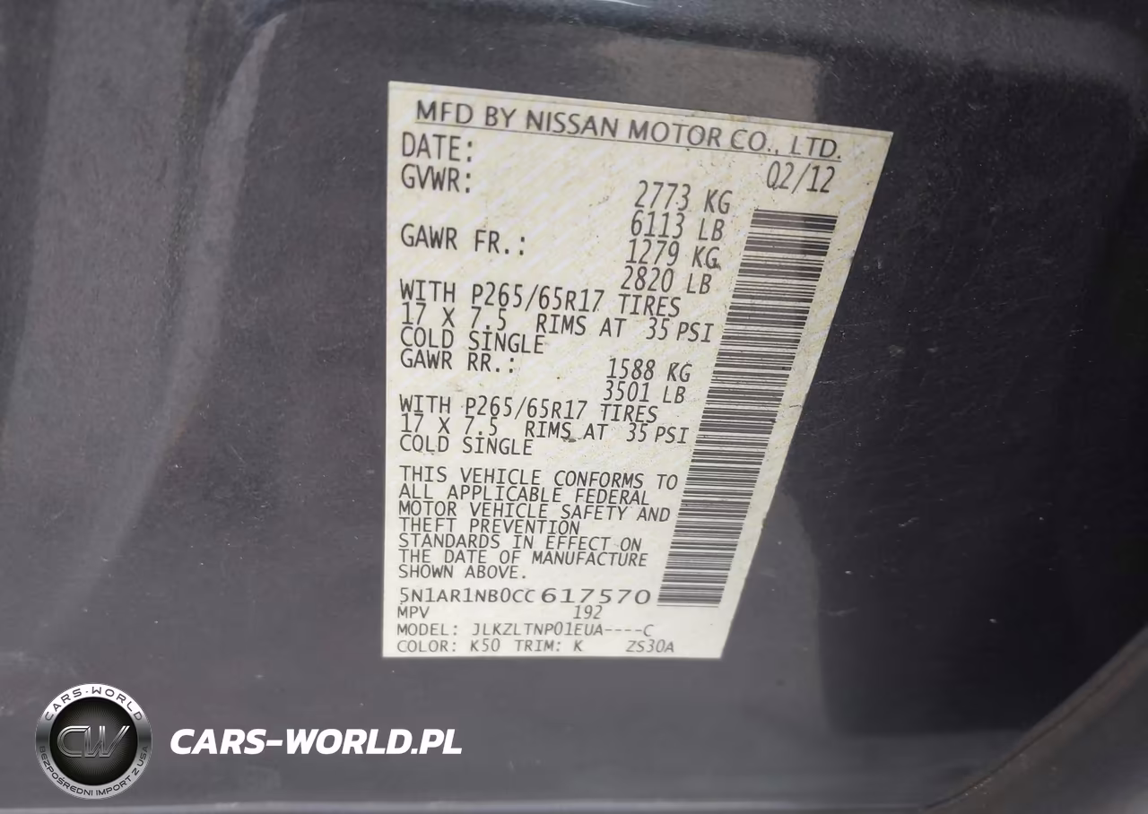 2012 Nissan Pathfinder Sv VIN:5N1AR1NB0CC617570 - 9