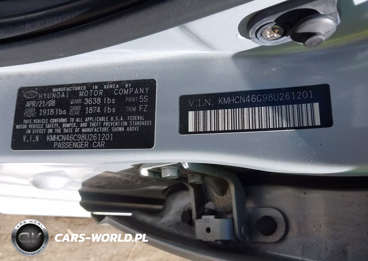 2008 Hyundai Accent Gls VIN:KMHCN46C98U261201 - 9