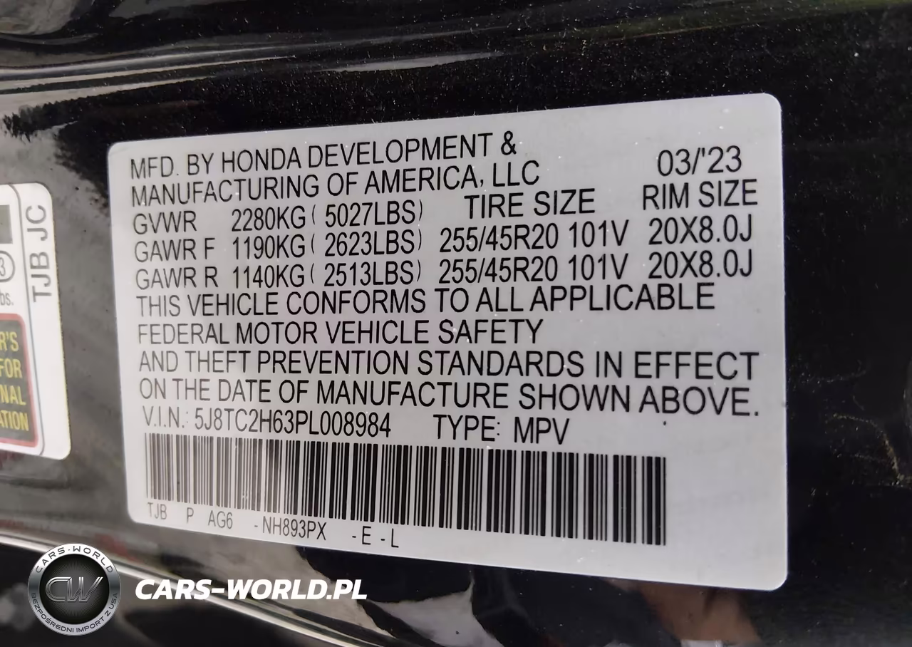 2023 Acura Rdx A-Spec Package VIN:5J8TC2H63PL008984 - 9