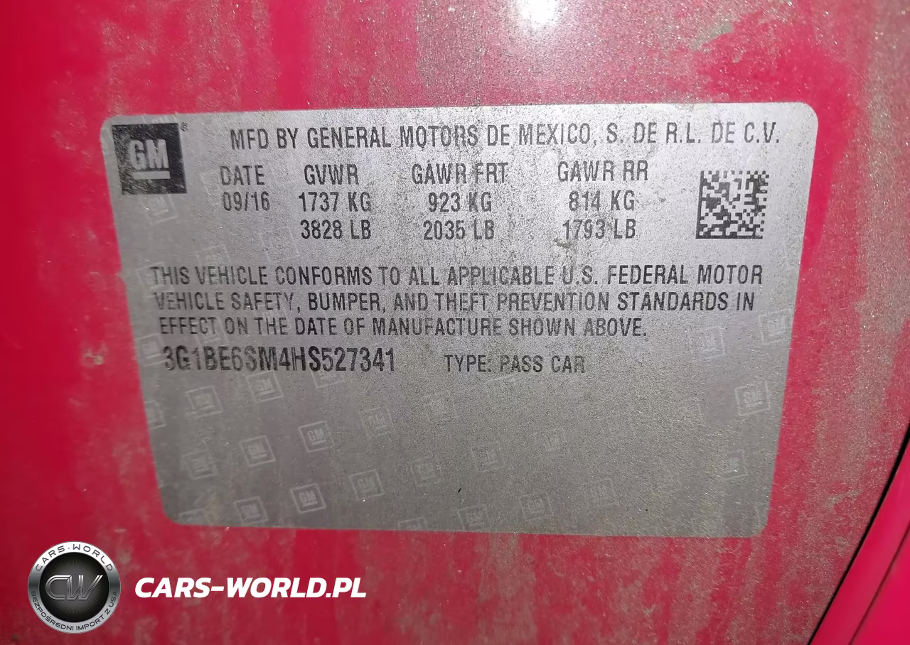 2017 Chevrolet Cruze Lt Auto VIN:3G1BE6SM4HS527341 - 9