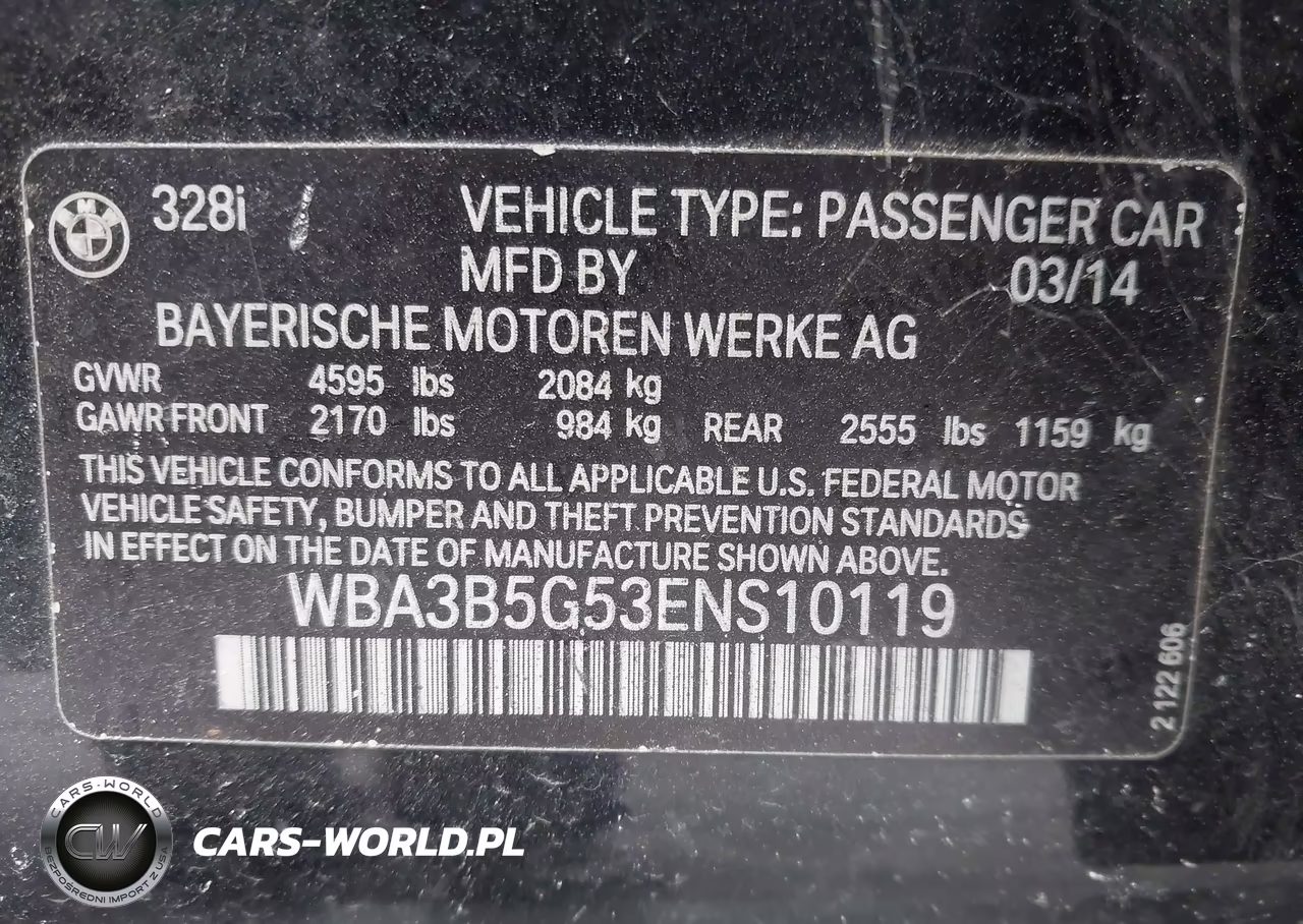 2014 BMW 328I xDrive VIN:WBA3B5G53ENS10119 - 9