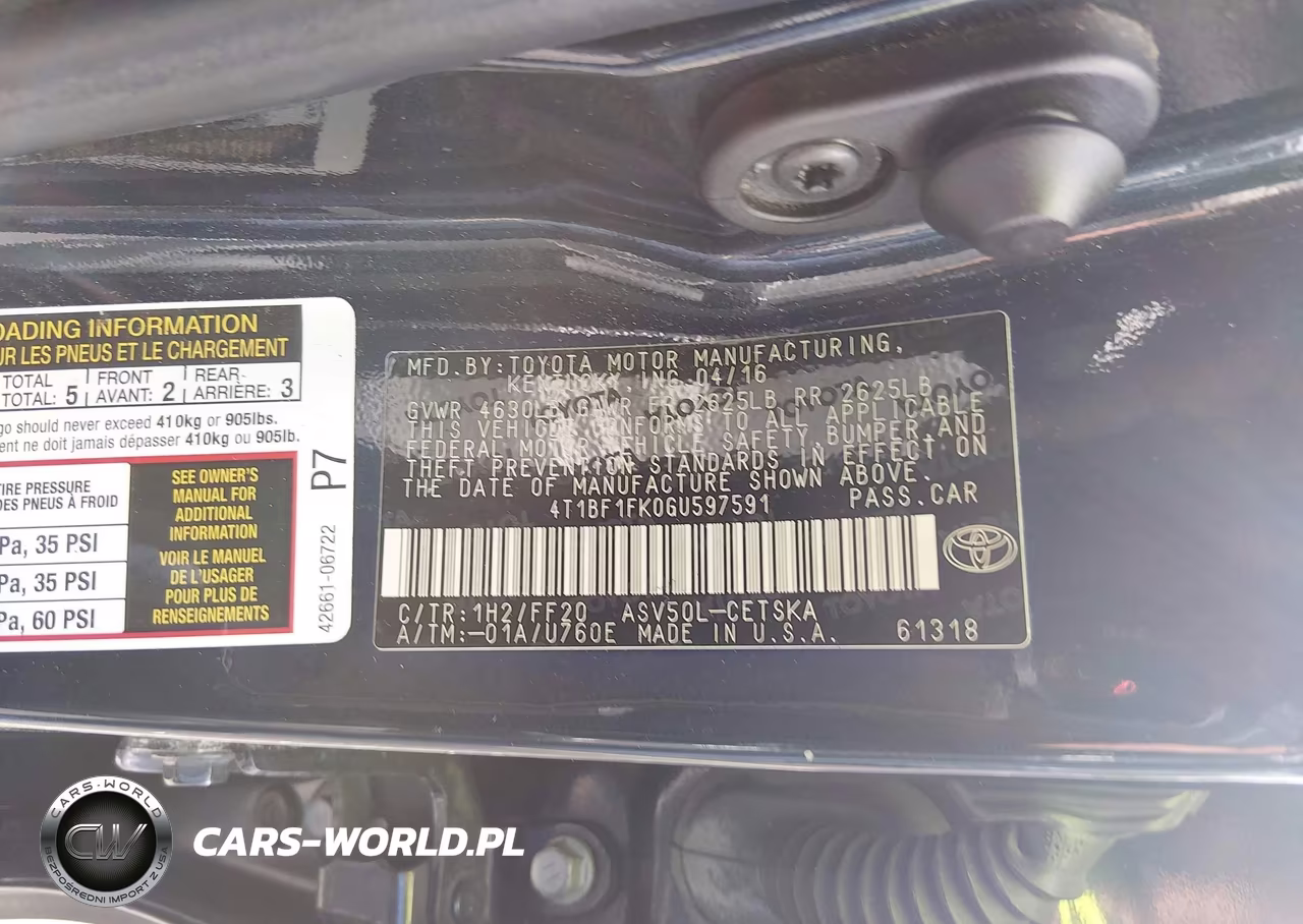 2016 Toyota Camry Se VIN:4T1BF1FK0GU597591 - 9