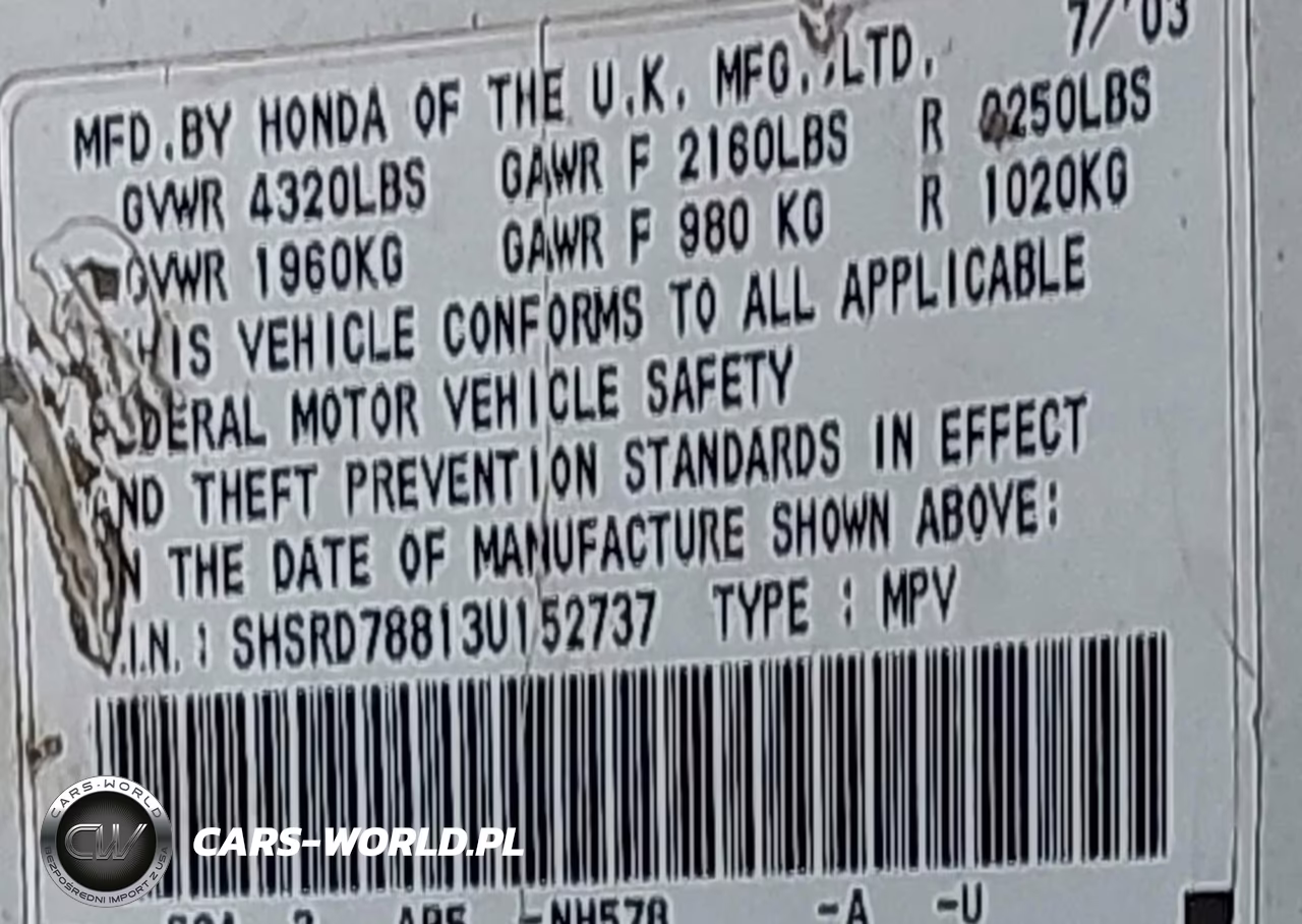 2003 Honda Cr-V Ex VIN:SHSRD78813U152737 - 9