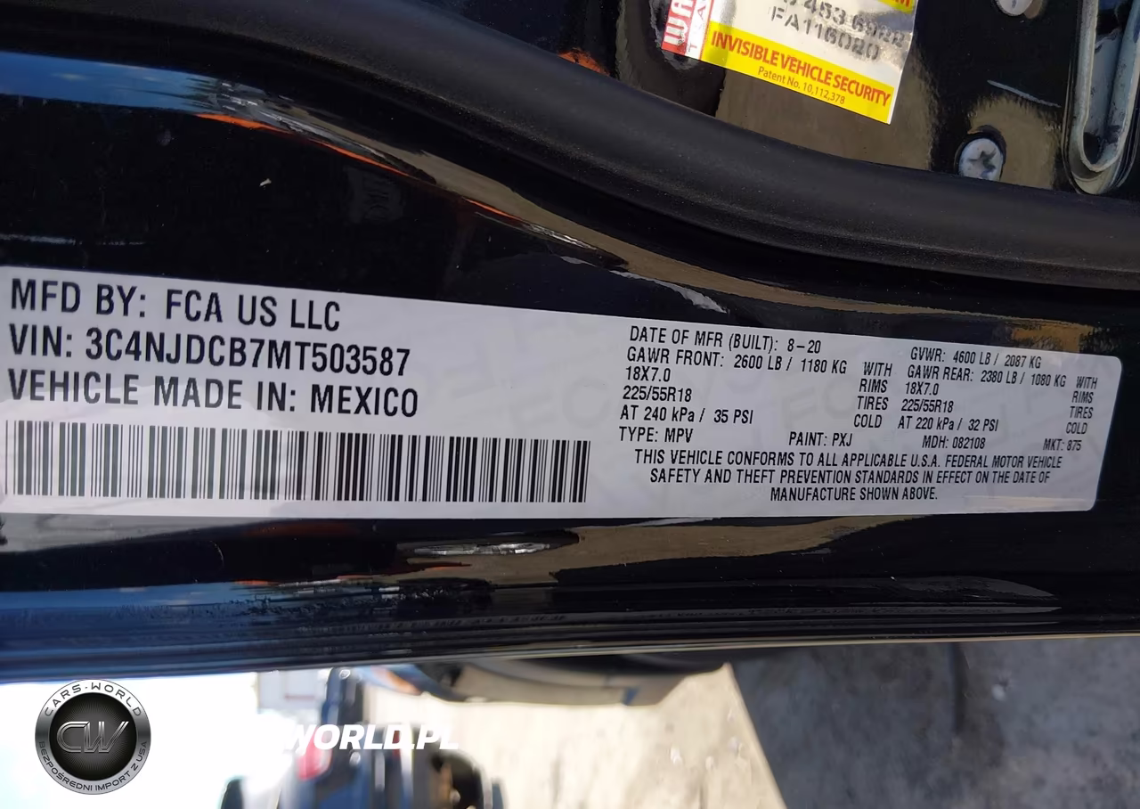 2021 Jeep Compass Limited VIN:3C4NJDCB7MT503587 - 9