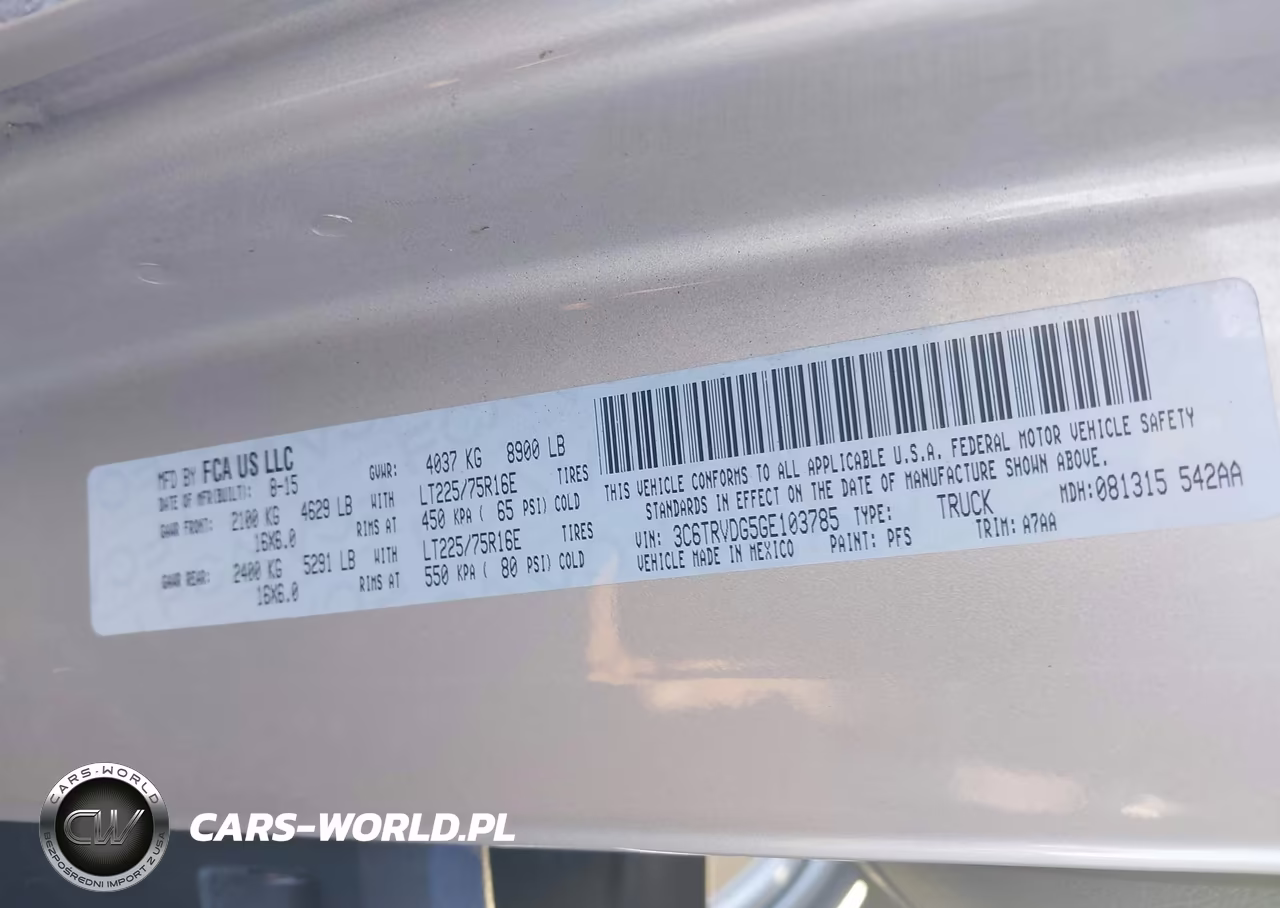 2016 Ram Promaster 2500 High Roof VIN:3C6TRVDG5GE103785 - 9