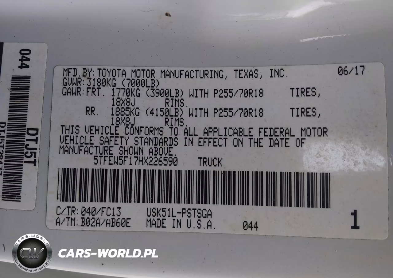 2017 Toyota Tundra Sr5 5.7L V8 VIN:5TFEW5F17HX226590 - 9
