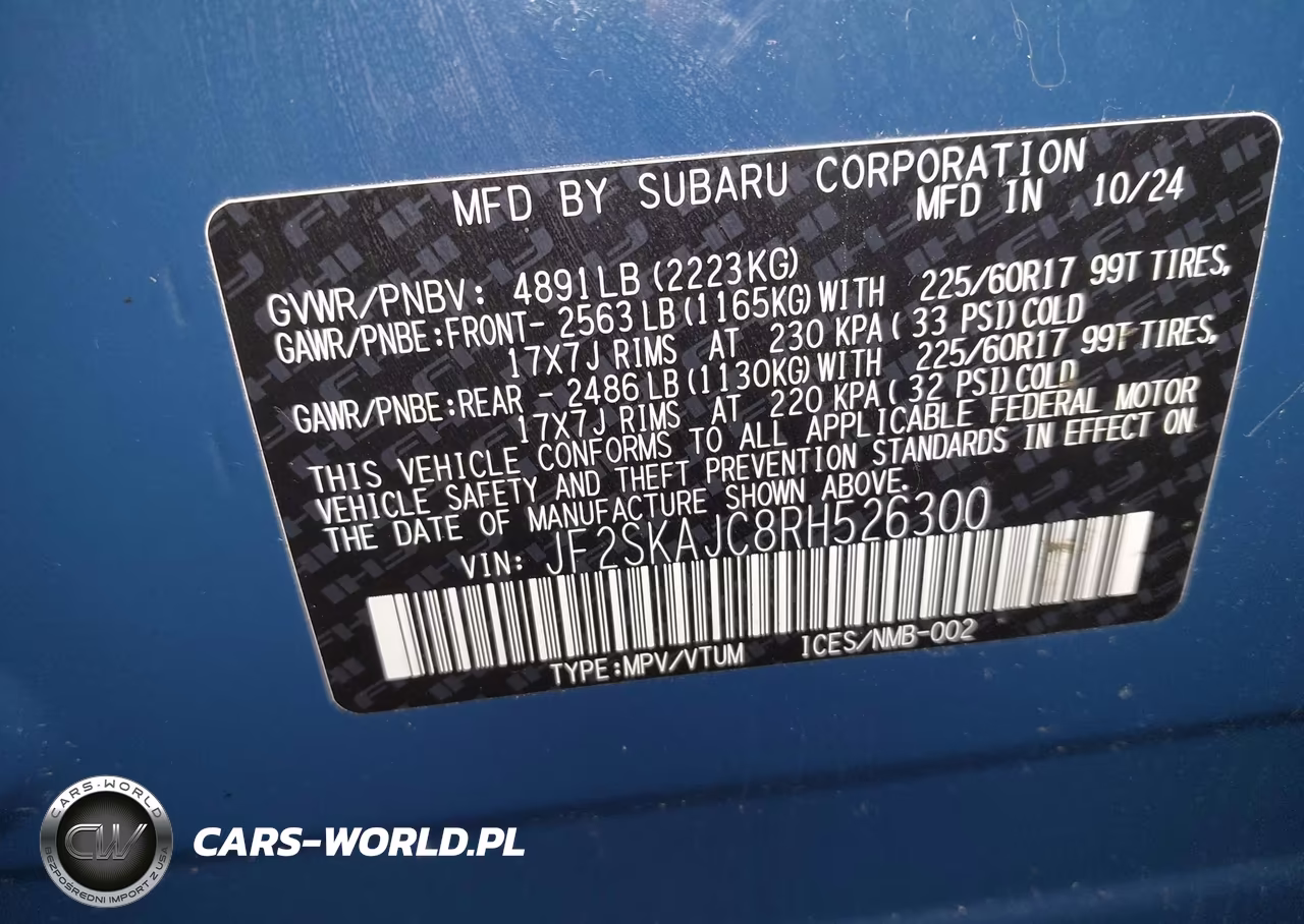 2024 Subaru Forester Wilderness VIN:JF2SKAJC8RH526300 - 9