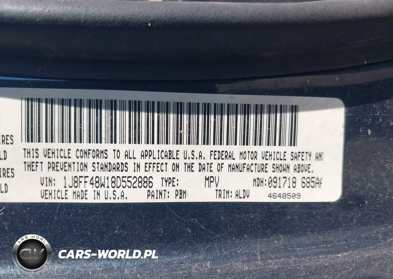 2008 Jeep Patriot Limited VIN:1J8FF48W18D552886 - 9