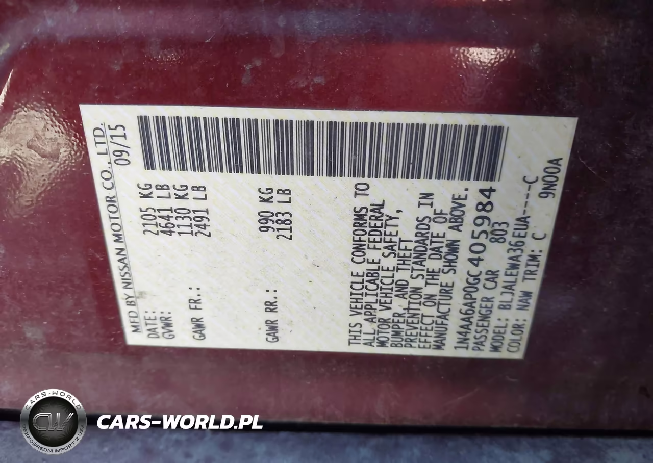 2016 Nissan Maxima 3.5 Sl VIN:1N4AA6AP0GC405984 - 9
