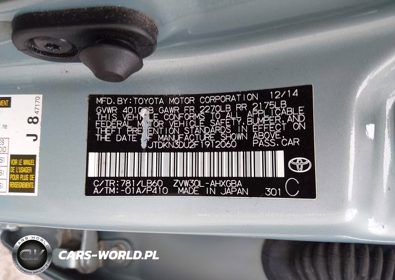 2015 Toyota Prius Four VIN:JTDKN3DU2F1912060 - 9