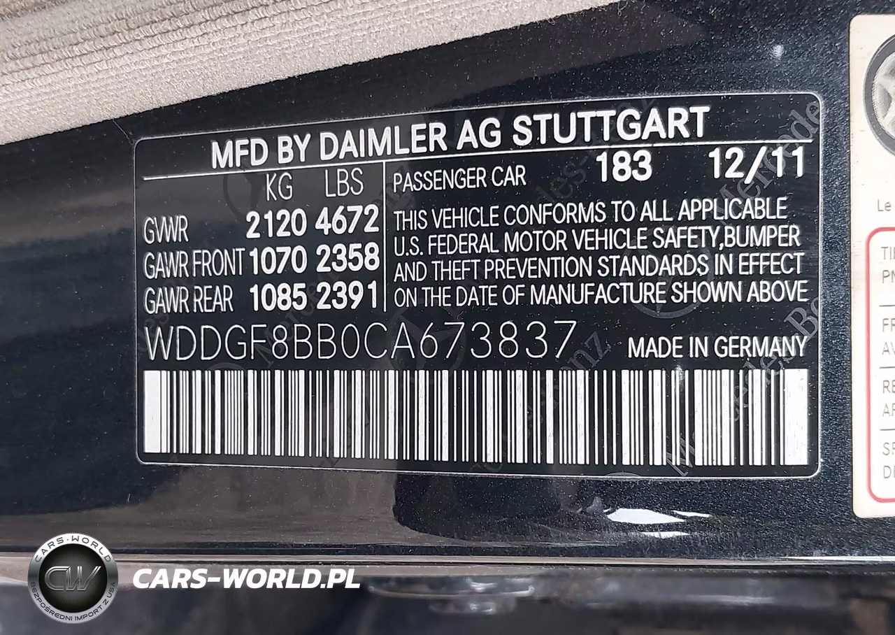 2012 Mercedes-Benz C-Class C 300 Luxury VIN:WDDGF8BB0CA673837 - 9