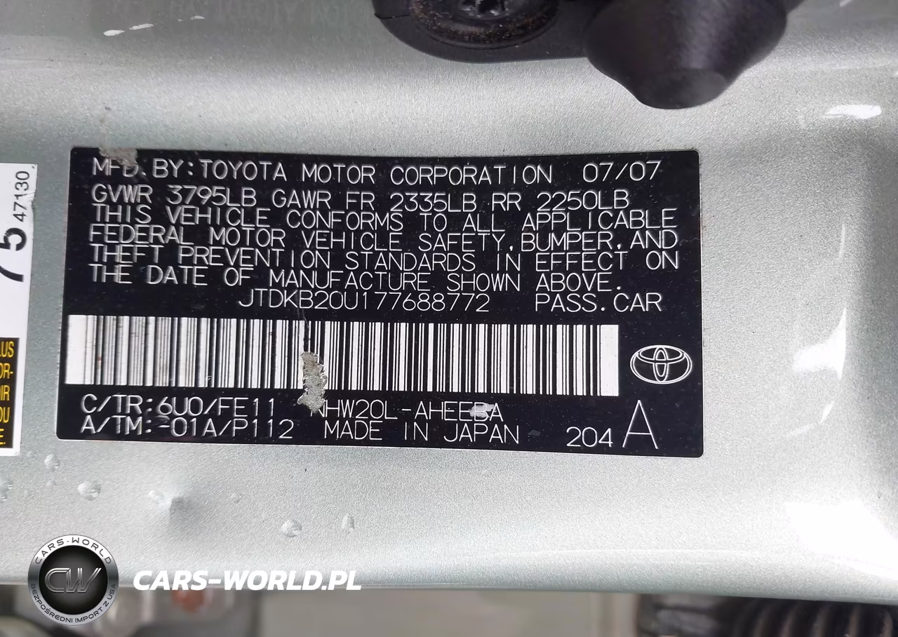2007 Toyota Prius VIN:JTDKB20U177688772 - 9