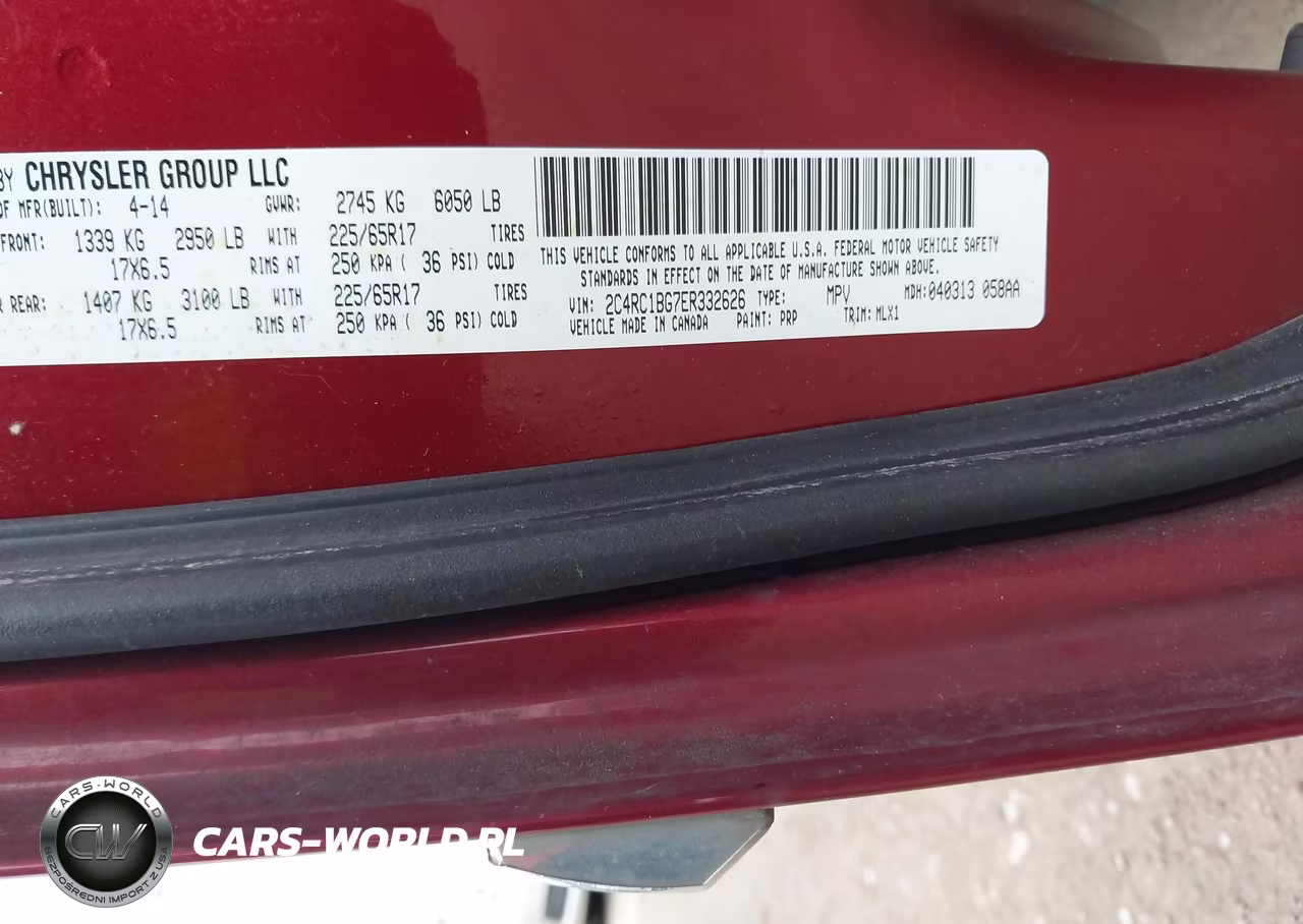 2014 Chrysler Town & Country Touring VIN:2C4RC1BG7ER332626 - 9