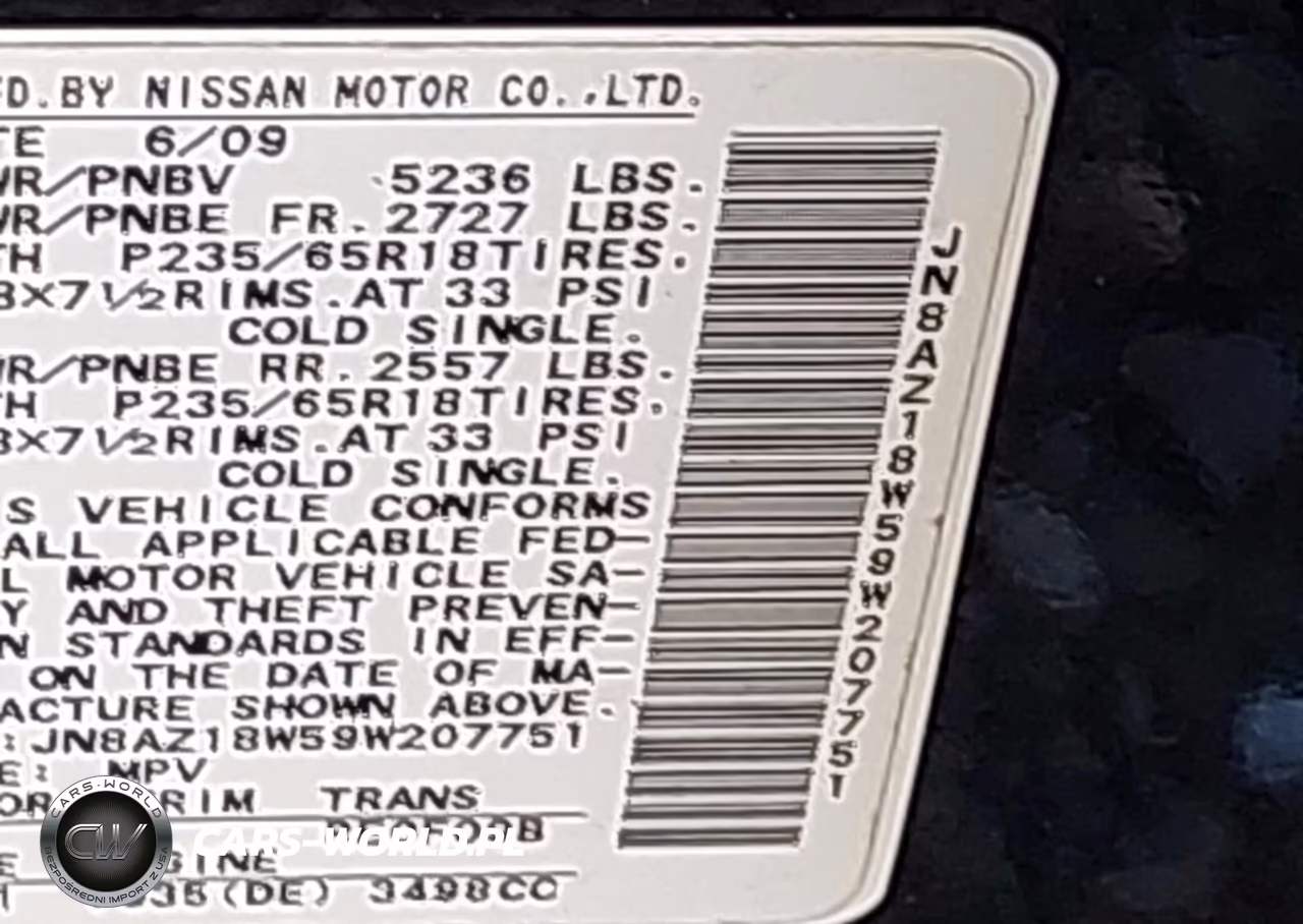 2009 Nissan Murano Sl VIN:JN8AZ18W59W207751 - 9