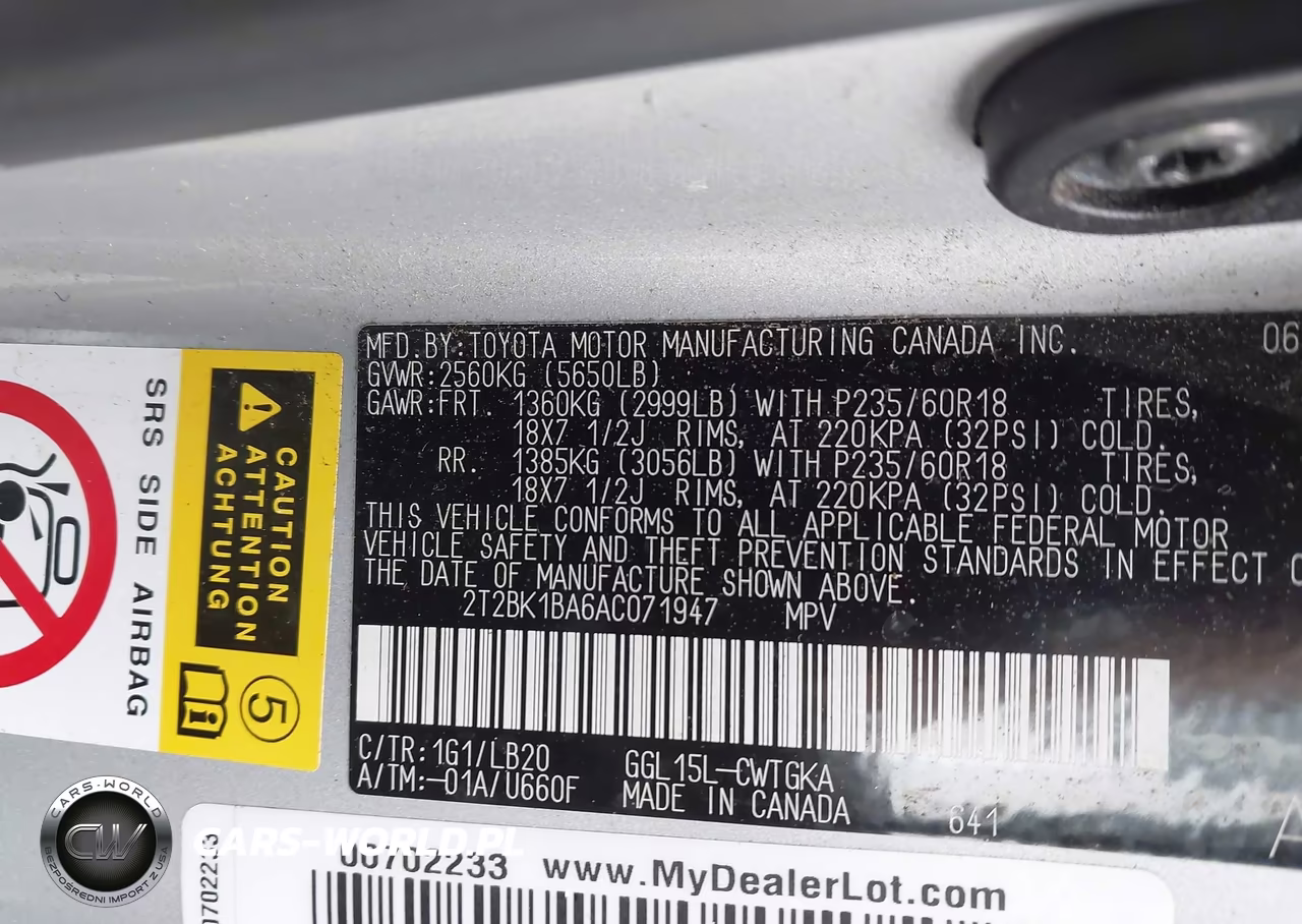 2010 Lexus Rx 350 VIN:2T2BK1BA6AC071947 - 9