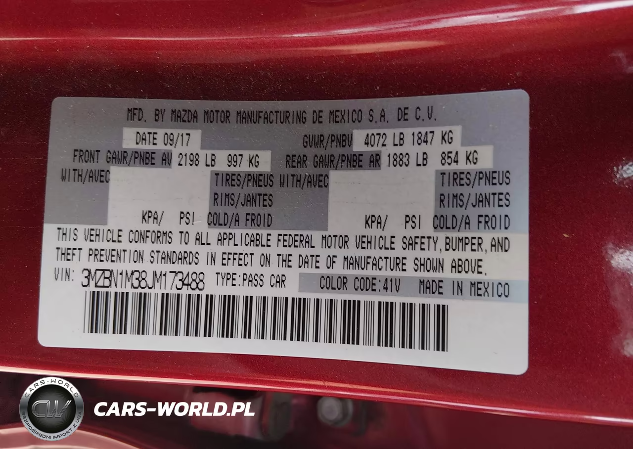 2018 Mazda Mazda3 Grand Touring VIN:3MZBN1M38JM173488 - 9