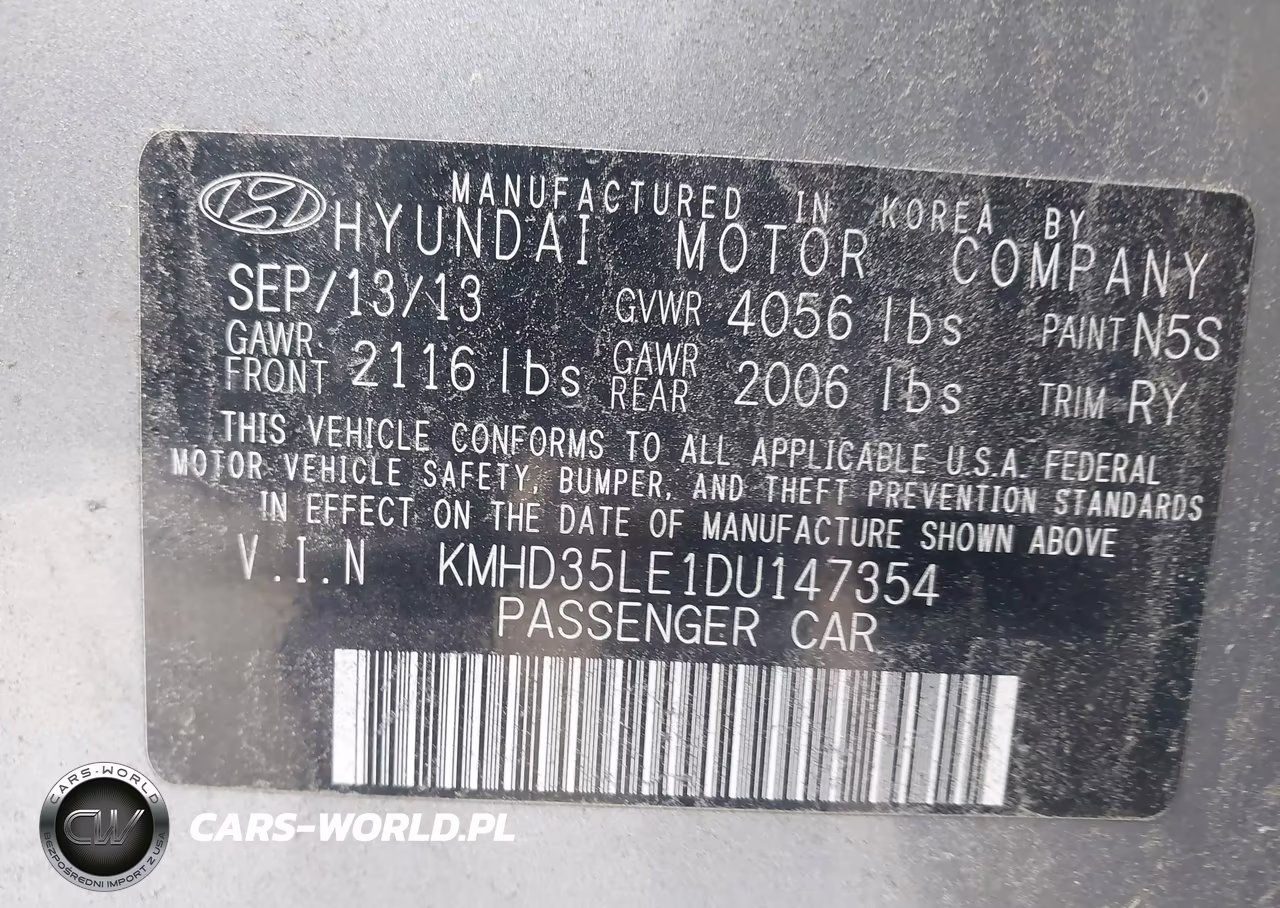 2013 Hyundai Elantra Gt VIN:KMHD35LE1DU147354 - 9
