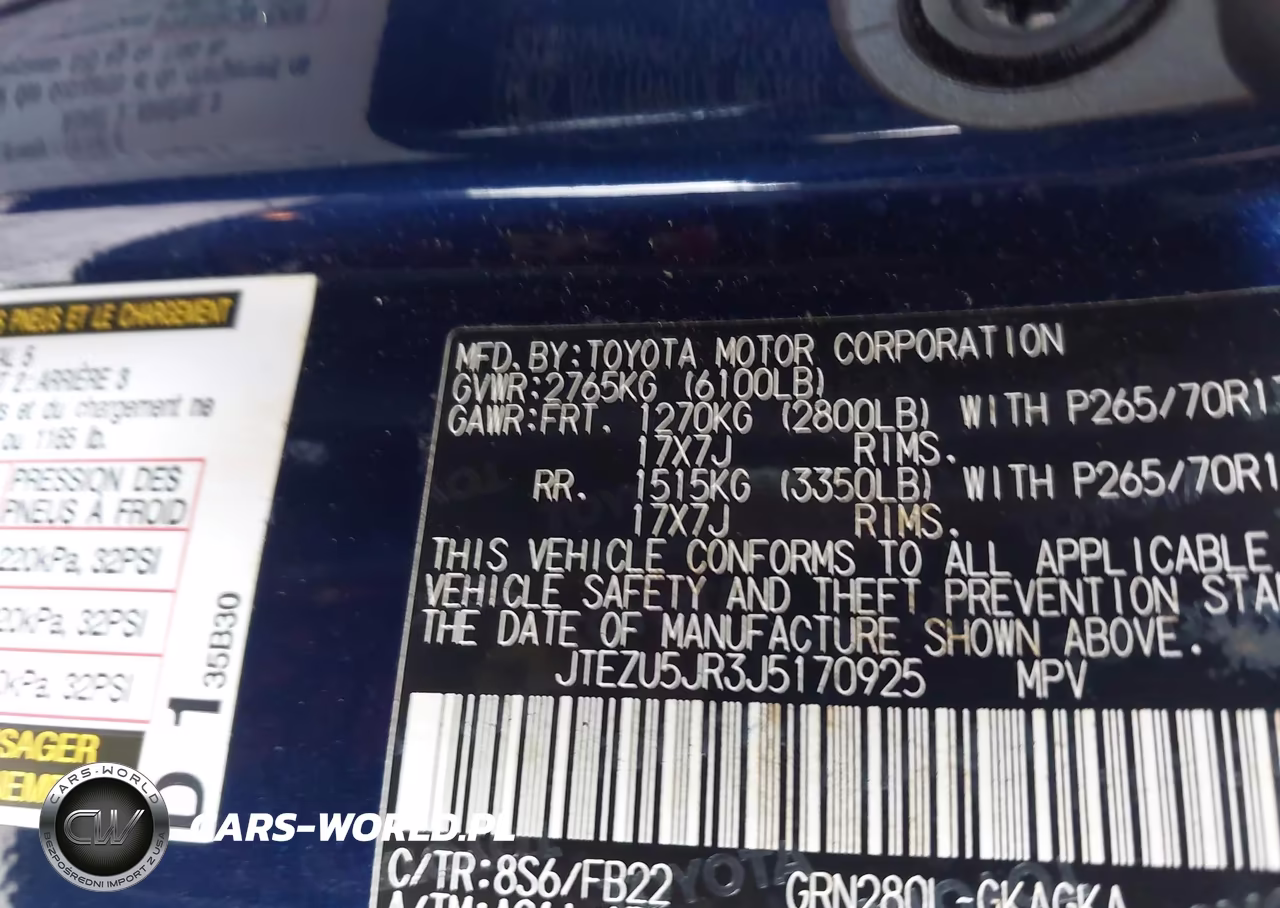 2018 Toyota 4Runner Sr5 VIN:JTEZU5JR3J5170925 - 9