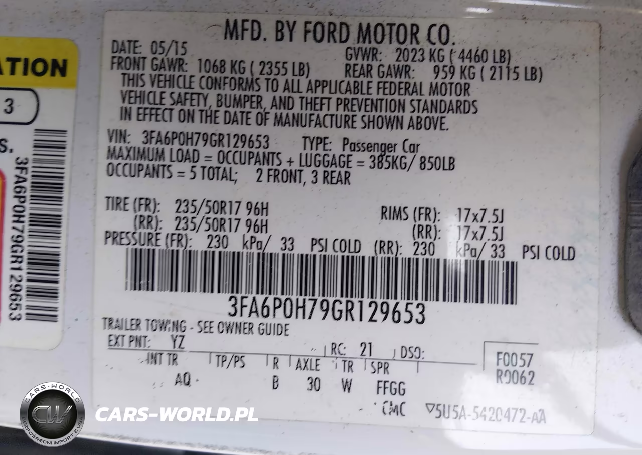 2016 Ford Fusion Se VIN:3FA6P0H79GR129653 - 9