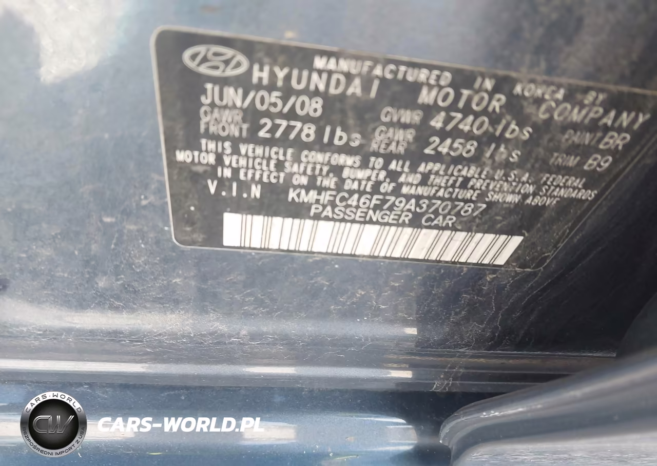 2009 Hyundai Azera Limited VIN:KMHFC46F79A370787 - 9