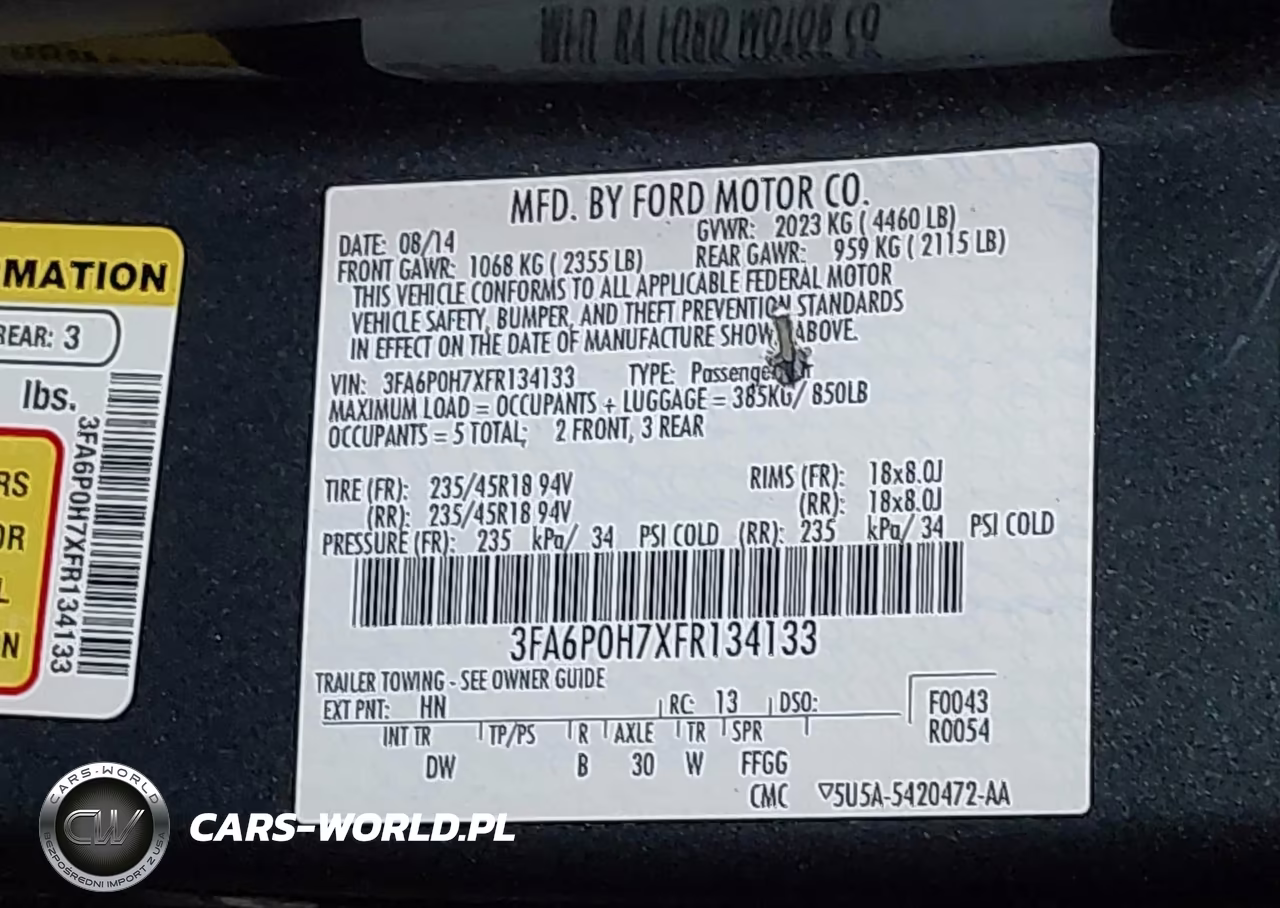 2015 Ford Fusion Se VIN:3FA6P0H7XFR134133 - 9