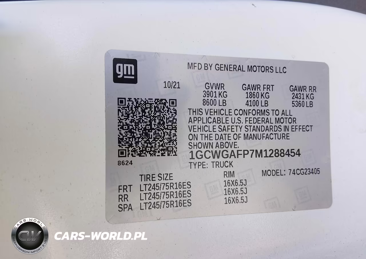 2021 Chevrolet Cargo Express Rwd 2500 Regular Wheelbase Wt VIN:1GCWGAFP7M1288454 - 9