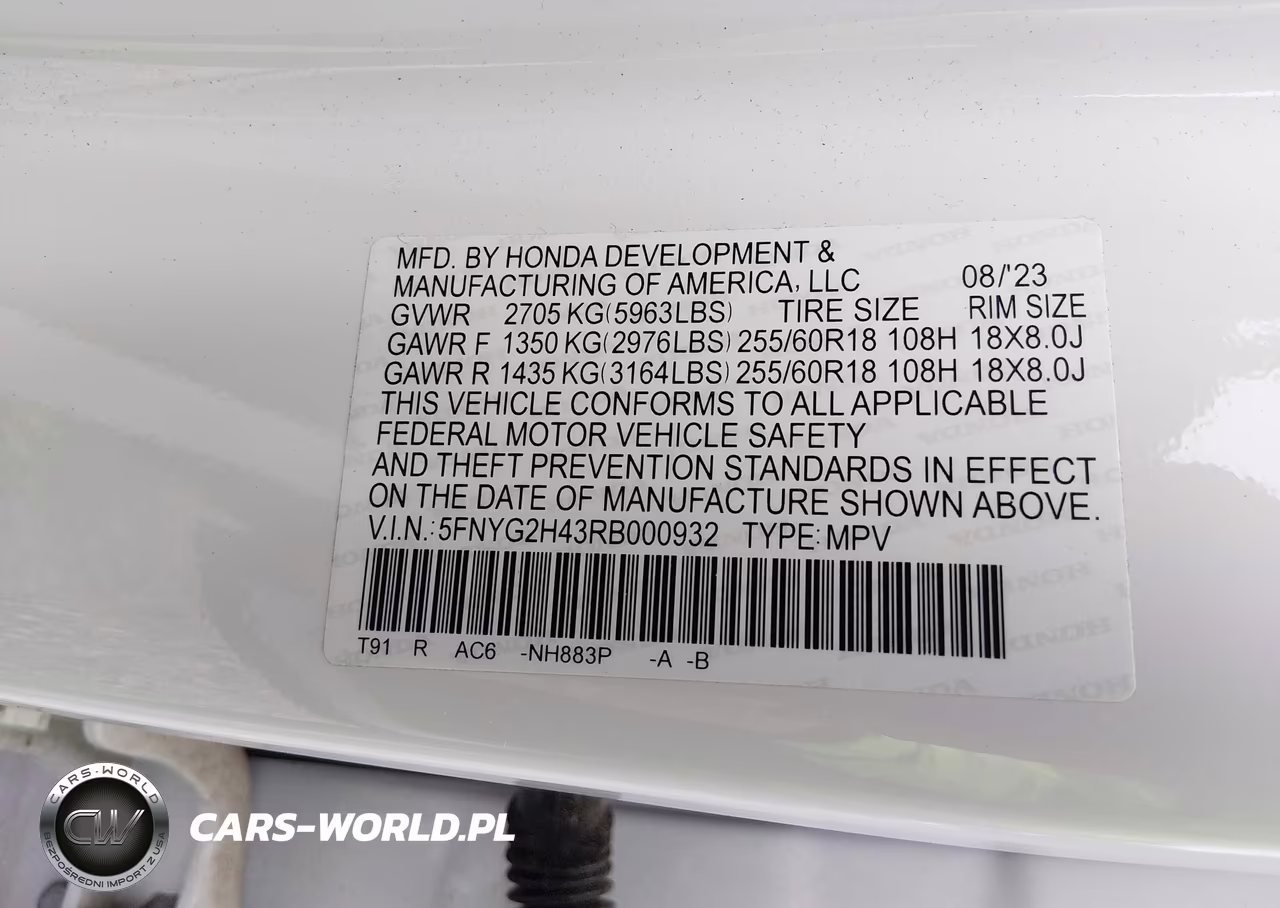 2024 Honda Pilot Ex-L VIN:5FNYG2H43RB000932 - 9
