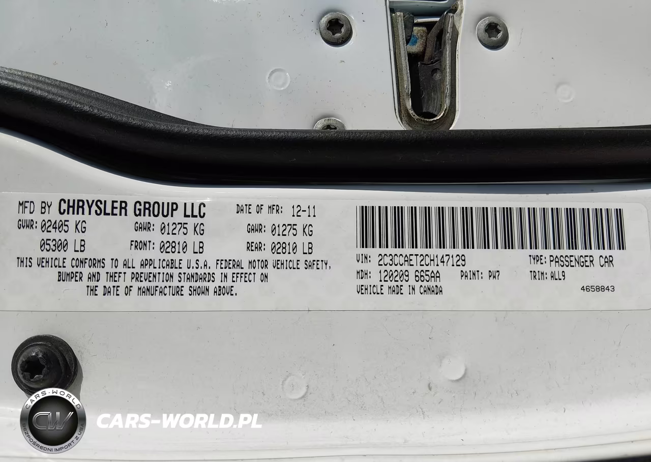 2012 Chrysler 300C VIN:2C3CCAET2CH147129 - 9