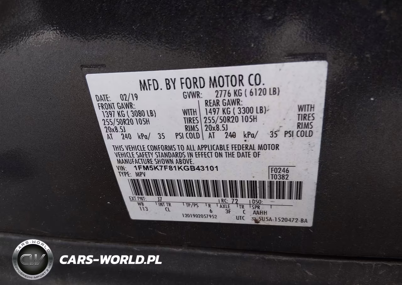 2019 Ford Explorer Limited VIN:1FM5K7F81KGB43101 - 9