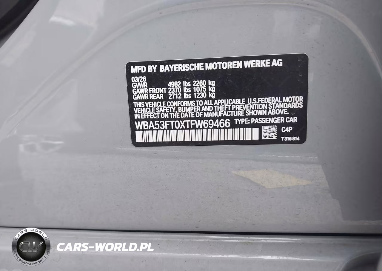 2026 BMW M340I VIN:WBA53FT0XTFW69466 - 9
