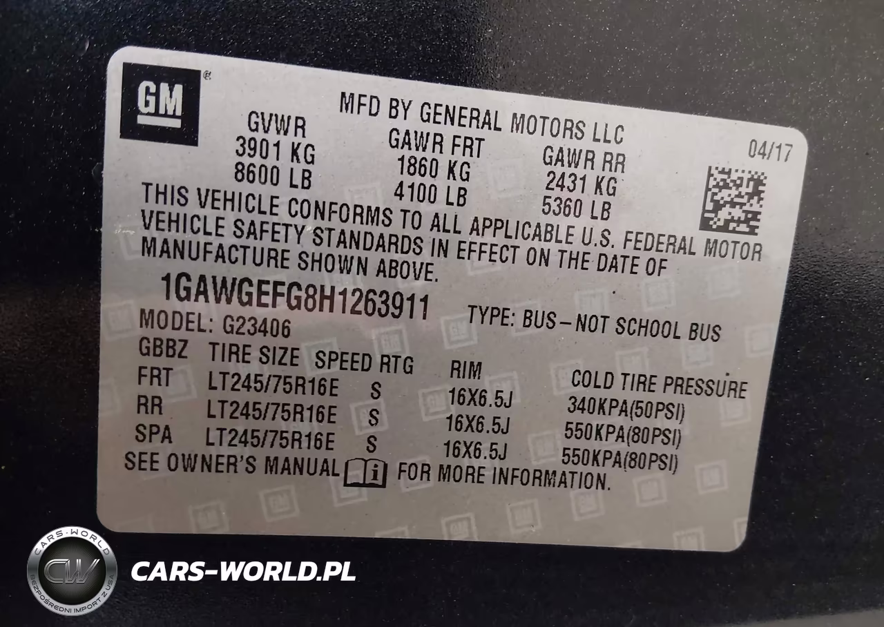 2017 Chevrolet Express 2500 Ls VIN:1GAWGEFG8H1263911 - 9