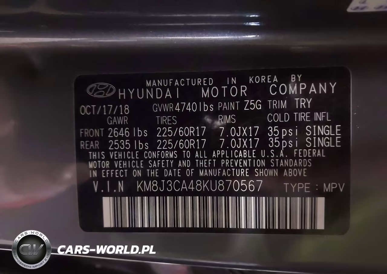 2019 Hyundai Tucson Value VIN:KM8J3CA48KU870567 - 9