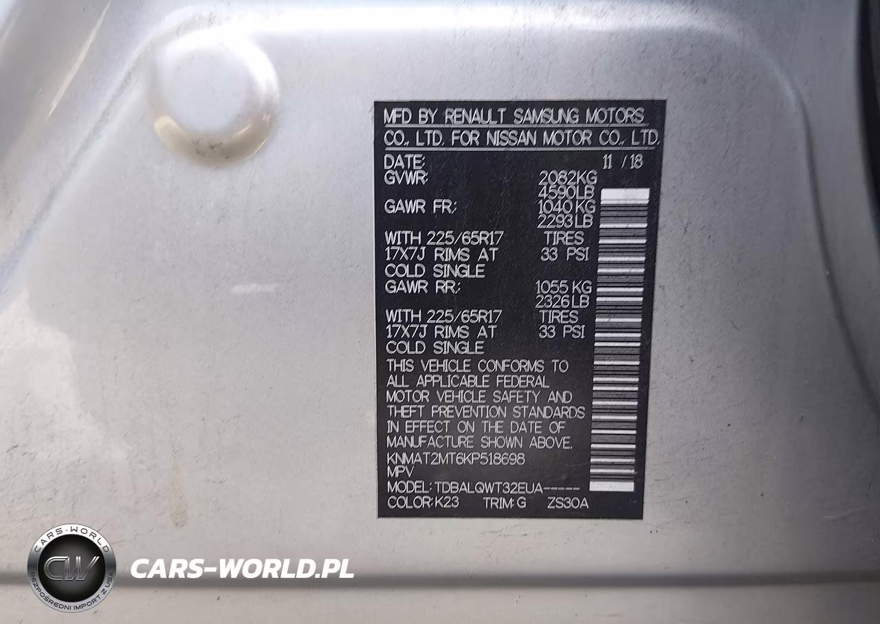 2019 Nissan Rogue Sv VIN:KNMAT2MT6KP518698 - 9